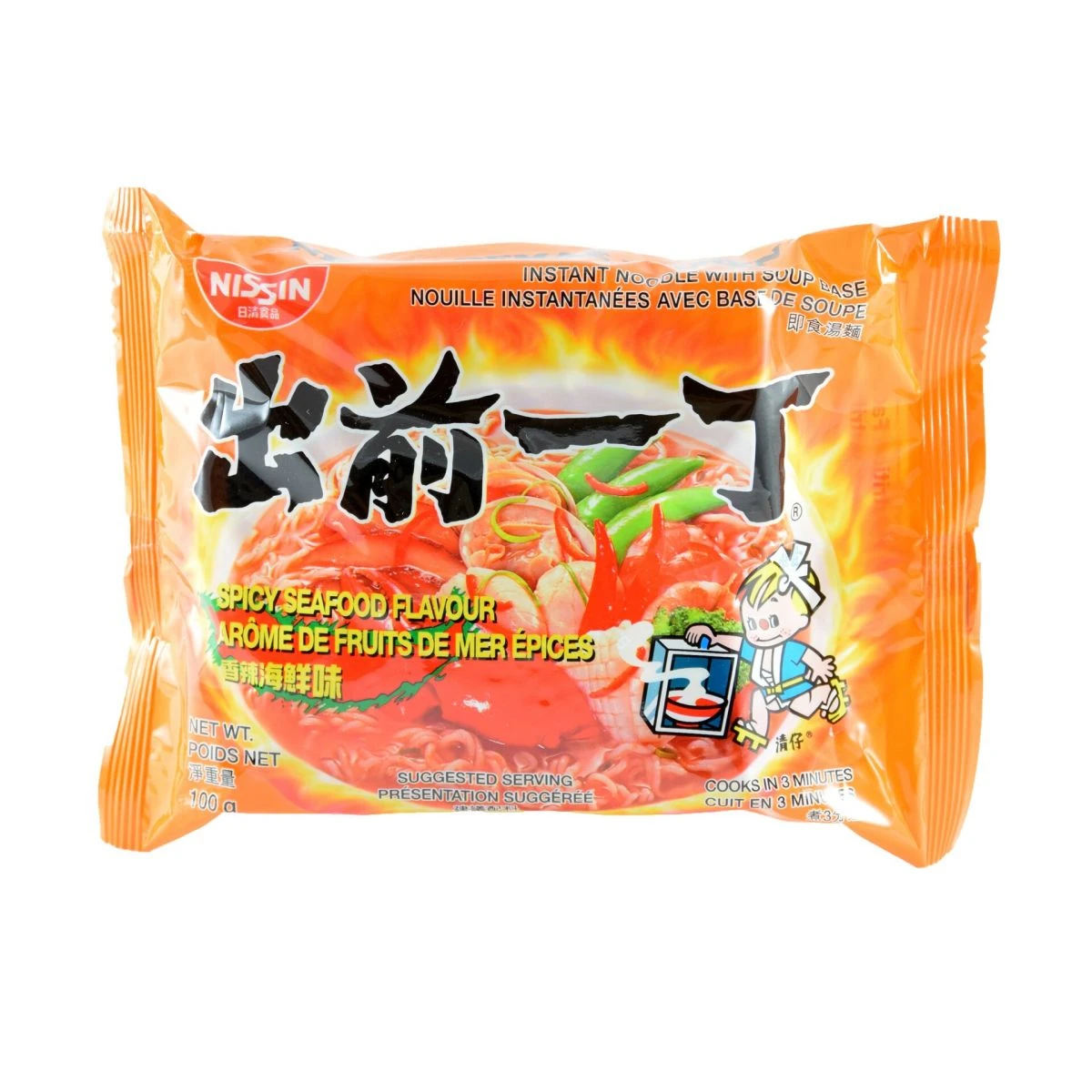 Nissin Demae Ramen Spicy Seafood Noodle 30x100g 3 Nissin Demae Ramen Spicy Seafood Noodle 30x100g - Afbeelding 3
