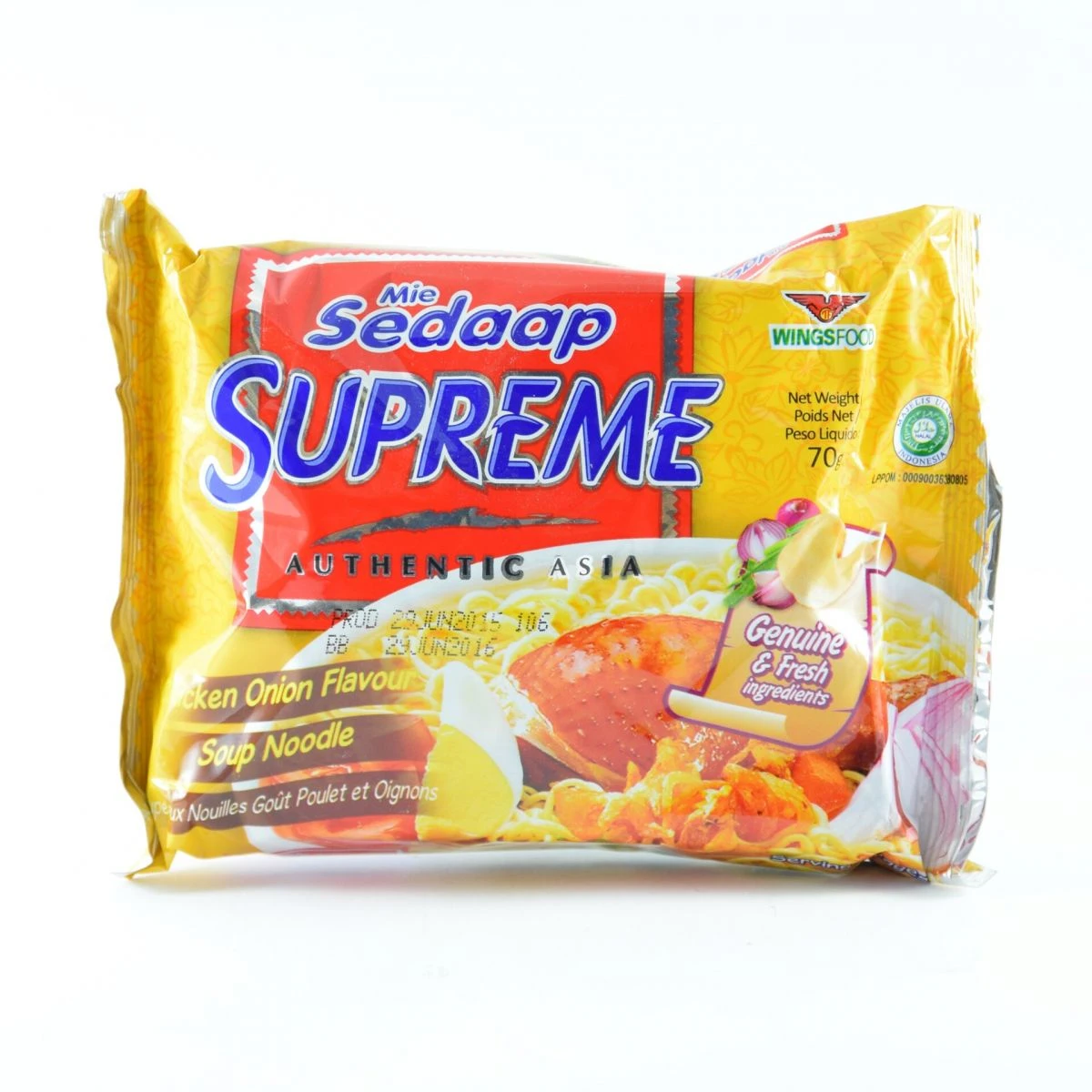 Mi Sedaap Supreme Instant Kip Uien Smaak Noedelsoep 40x70g 2 Mi Sedaap Supreme Instant Kip Uien Smaak Noedelsoep 40x70g - Afbeelding 2