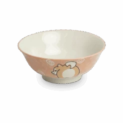 Kom Shiba Hond Roze En Blauw 21cm -Oriental Webshop 40801 1 2