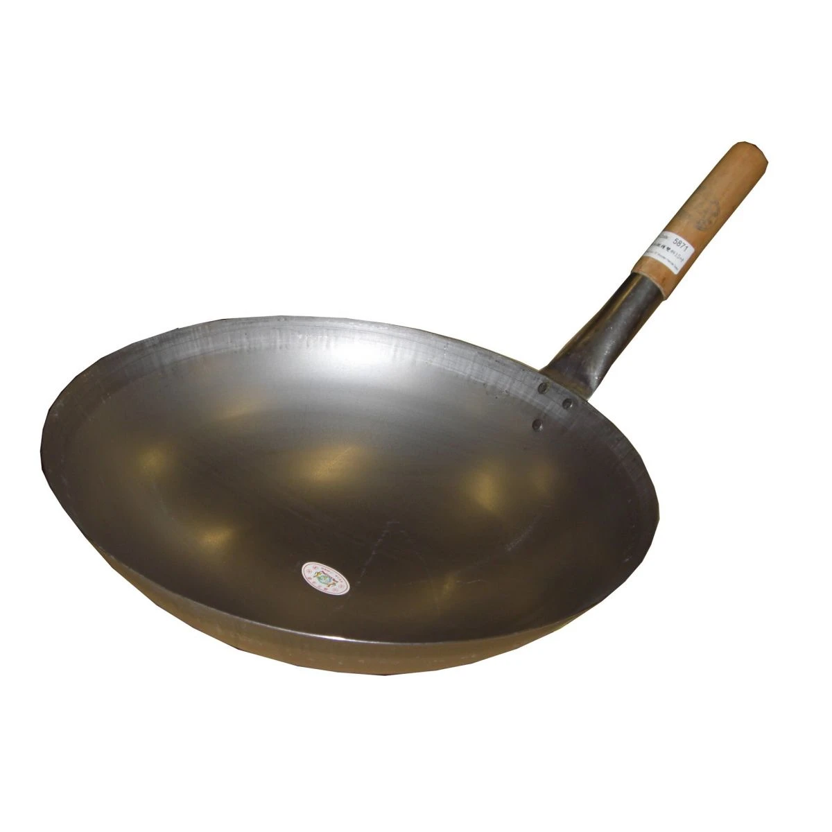 Leung Tim Wok 30cm Met Houten Handvat Dik 1 Leung Tim Wok 30cm Met Houten Handvat Dik