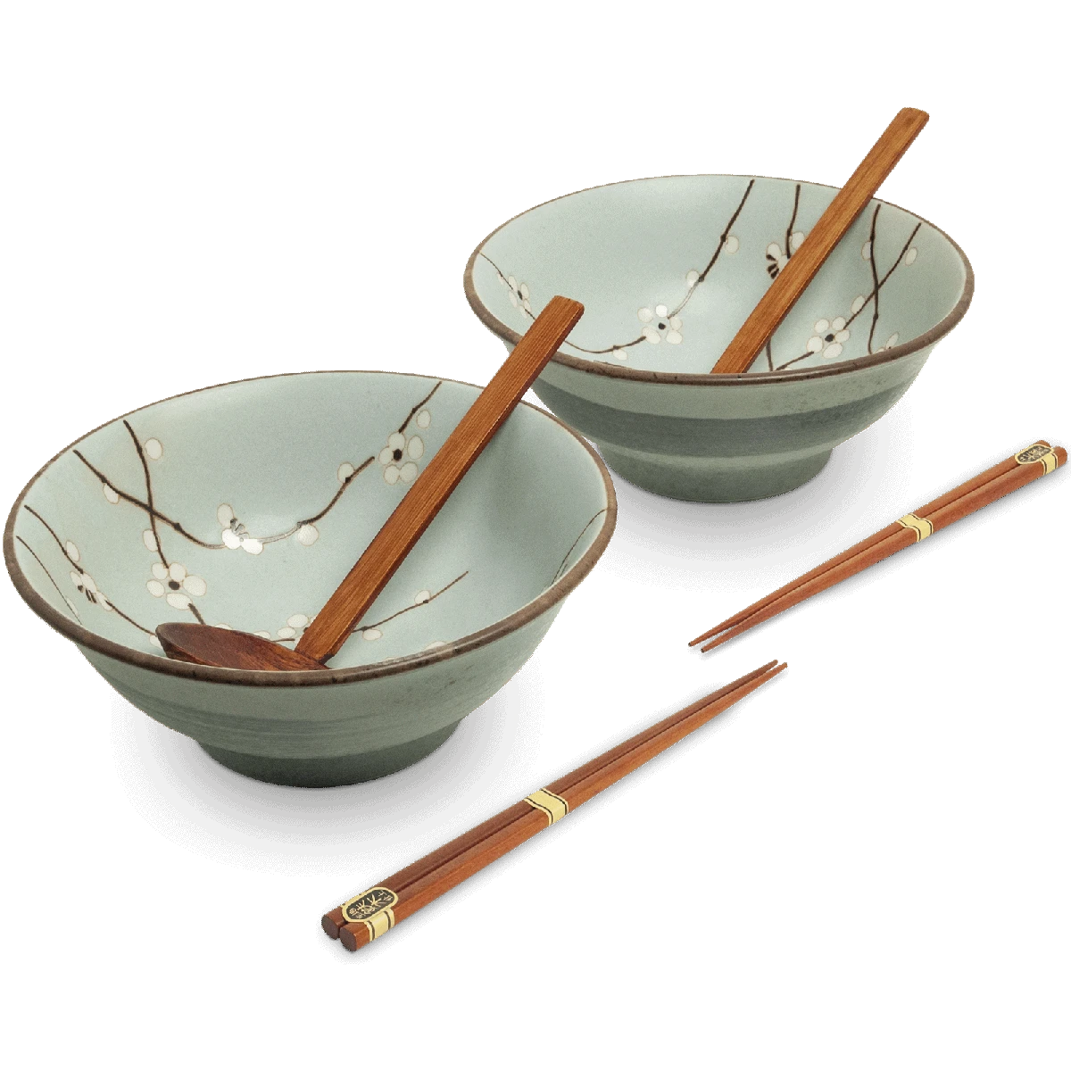 Oriental Ramen Kom Set Hana Groen 6-delig 1 Oriental Ramen Kom Set Hana Groen 6-delig