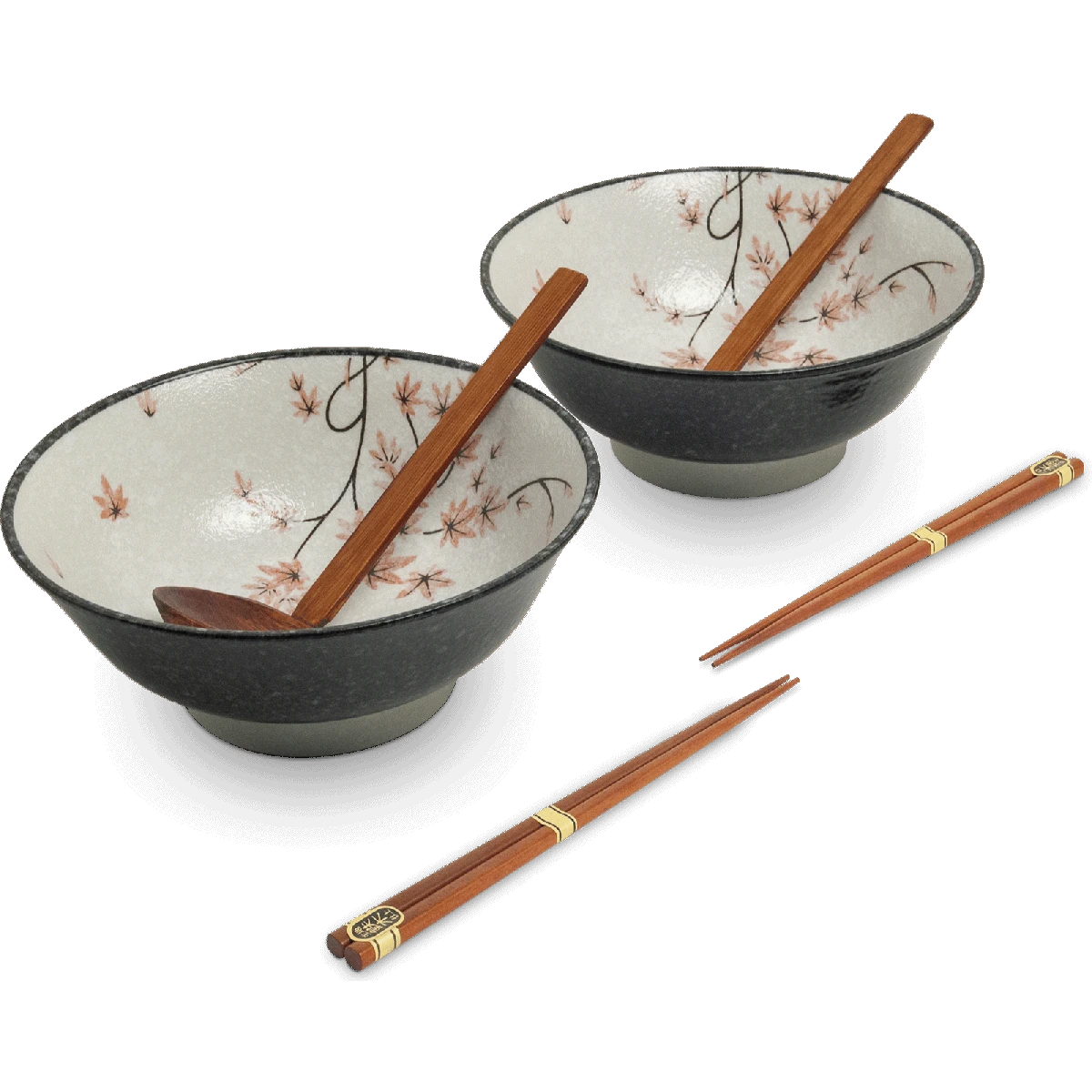 Oriental Ramen Kom Set Acer Blad 6-delig 1 Oriental Ramen Kom Set Acer Blad 6-delig