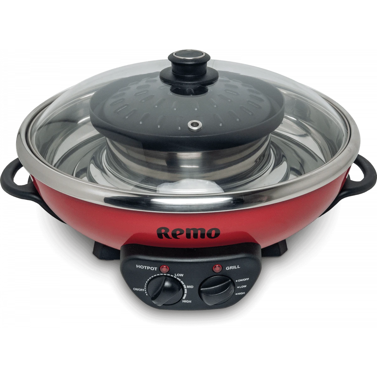 Remo Elektrische Hot Pot Pan Met Koreaanse Grillplaat 5ltr 1 Remo Elektrische Hot Pot Pan Met Koreaanse Grillplaat 5ltr