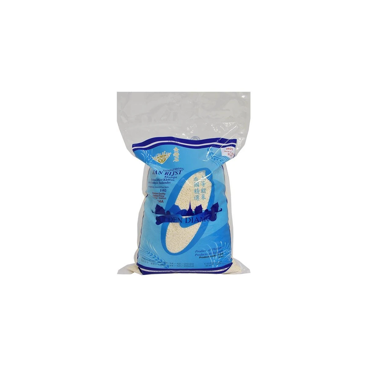 Golden Diamond Kleefrijst 5kg 1 Golden Diamond Kleefrijst 5kg