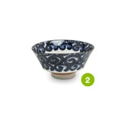 Japanse Style Kom 18cm (keuze Uit 4 Soorten) -Oriental Webshop japanese bowl blue swirls order online 82080 2